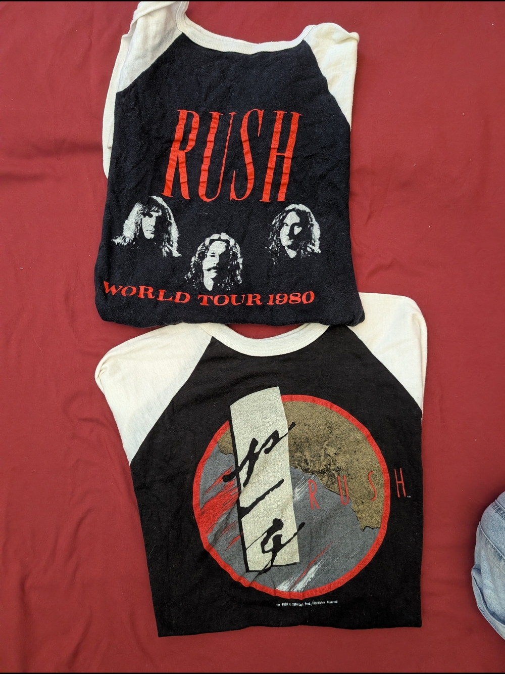 Vintage Genuine Rush Concert  Tees (2) 80/84 SZ Women's Medium/Men's Small Unise